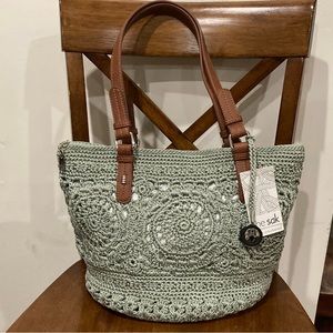 NWT The Sak - Silverwood crochet hobo bag